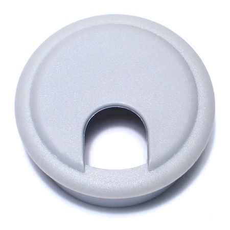 1-3/4 X 1-1/2 Gray Nylon Plastic Desk Grommets With Caps 2PK